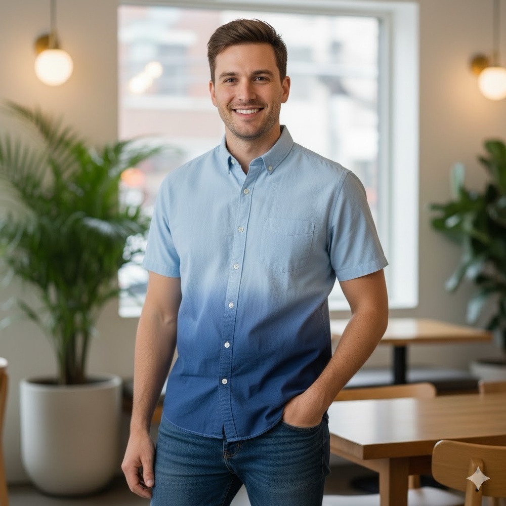 Old Navy Blue Ombré Oxford shirt